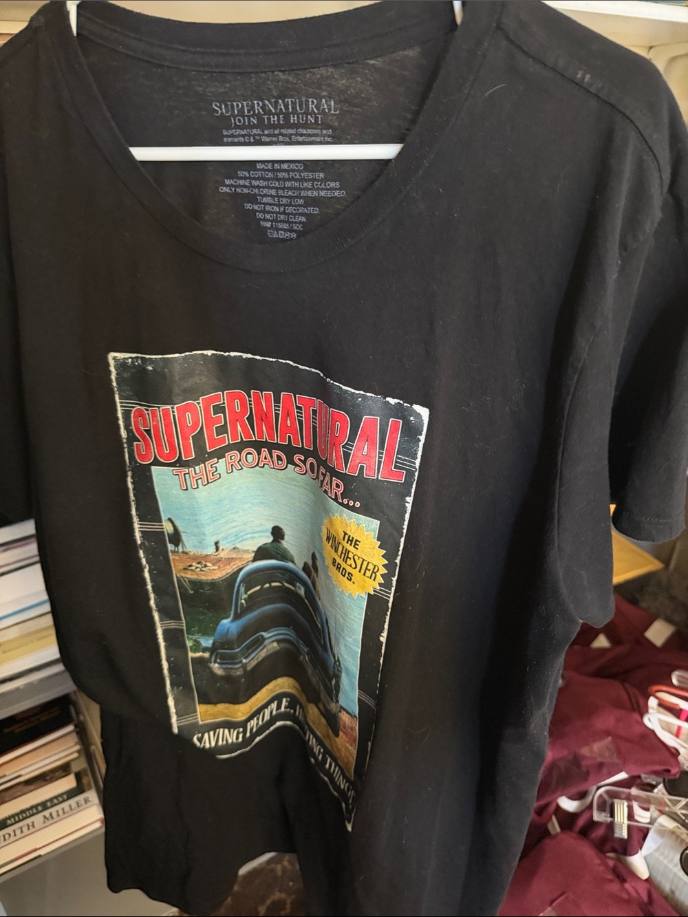 Supernatural Black Graphic Tee - The Road So Far